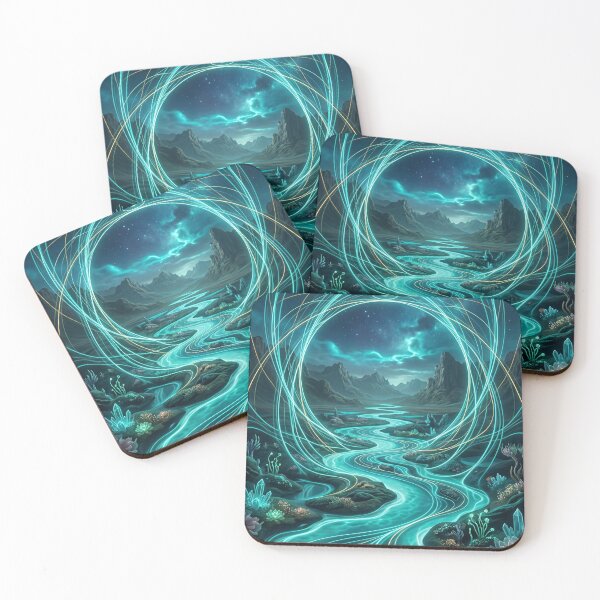 Item preview, Glowing Bioluminescent River Delta Sacred Geometry | Monkeybusiness designed and sold by monkeybusiness.pt.