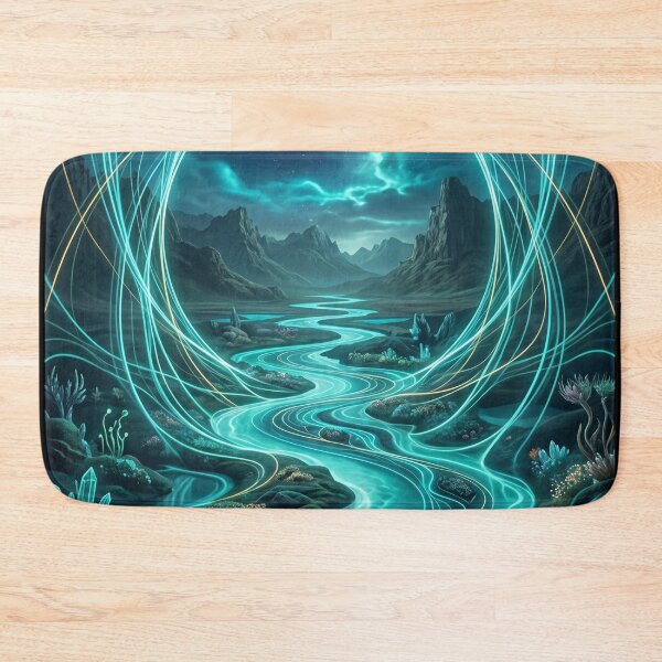 Item preview, Glowing Bioluminescent River Delta Sacred Geometry | Monkeybusiness designed and sold by monkeybusiness.pt.