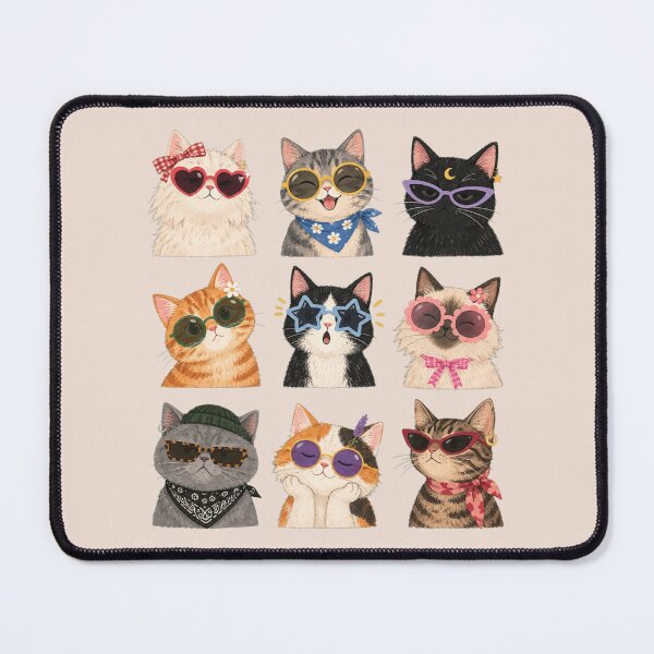 Item preview, Retro Cat, Cool Cat with Sunglasses, Groovy 70s Kitty, Colorful Vintage Cat Aesthetic, Funky Cat Mom Gift, Cat Lover Gift designed and sold by Quiajia.