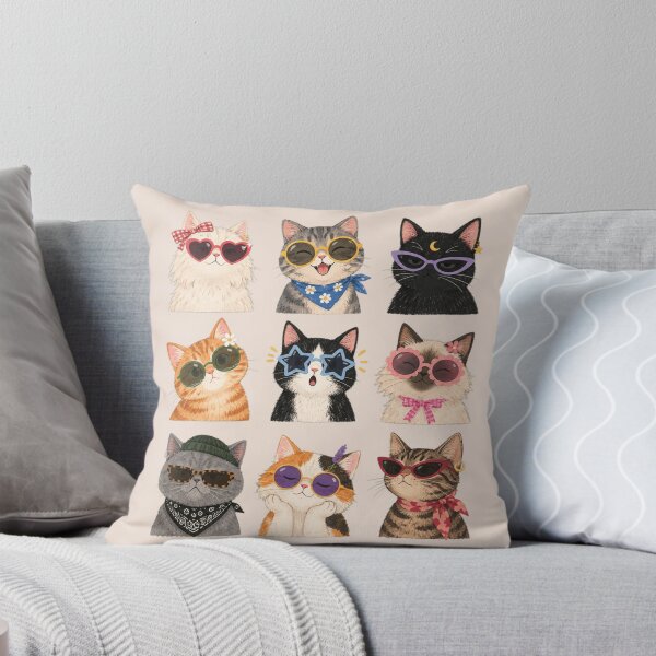 Item preview, Retro Cat, Cool Cat with Sunglasses, Groovy 70s Kitty, Colorful Vintage Cat Aesthetic, Funky Cat Mom Gift, Cat Lover Gift designed and sold by Quiajia.