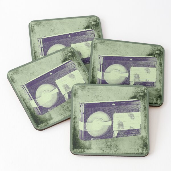 Item preview, Green Weathered VHS Cassette Faded Label Vintage Media designed and sold by Ghoul Enterprises.