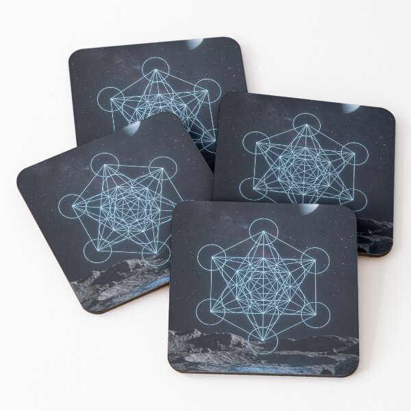 Item preview, Glowing Metatron's Cube Lunar Landscape Night | Monkeybusiness designed and sold by monkeybusiness.pt.