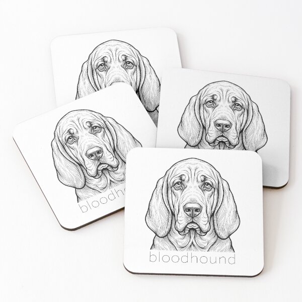 Item preview, Bloodhound Illustration for light color shirts designed and sold by SUP-R-Ts.