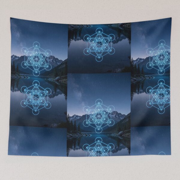 Item preview, Glowing Blue Metatron's Cube Alpine Lake Reflection | Monkeybusiness designed and sold by monkeybusiness.pt.