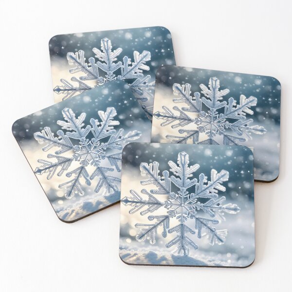 Item preview, Winter Snow Crystal Design - Beautiful Ice Blue & White Frosty Winter designed and sold by PureHopeStudio.
