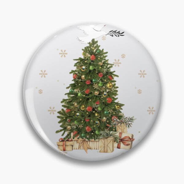 Item preview, Peace Dove Merry Christmas Gold Green Tree Vintage Digital Collage designed and sold by Licorice Moon.