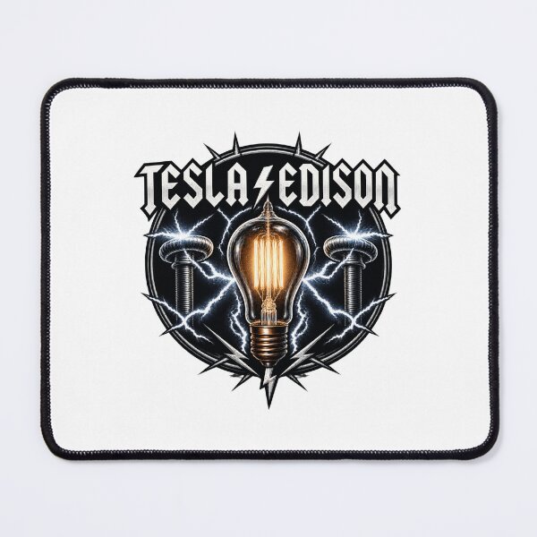 Item preview, The War of Currents Vintage Science Design Nikola Tesla vs Thomas Edison Electrical Engineering Rivalry designed and sold by FenrirDesigns.