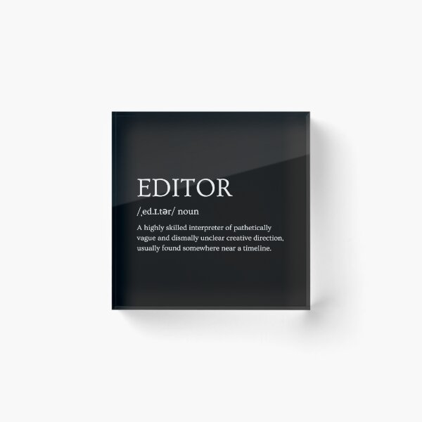 Item preview, Editor Definition – Funny Film & TV Editor Design designed and sold by jkleditor.