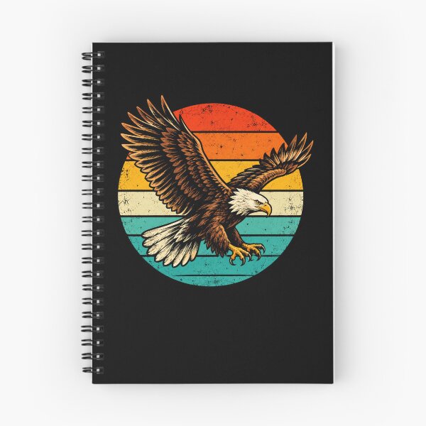 Item preview, Bald Eagle Retro Sunset Vintage Americana Freedom Flight designed and sold by Moizento.