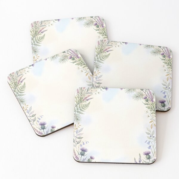 Item preview, Soft Scottish Thistle Botanical Border designed and sold by ArtlightStudio.