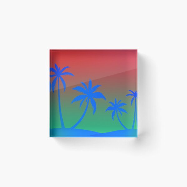 Item preview, The Blue Palms - Palm Tree Silhouettes designed and sold by AmbientArtCo.