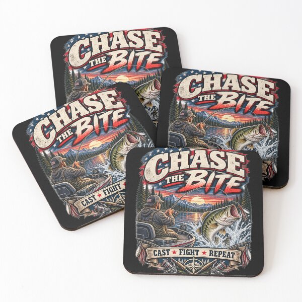 Item preview, Chase the Bite - Vintage Bass Fishing Americana T-Shirt designed and sold by DomKo10.