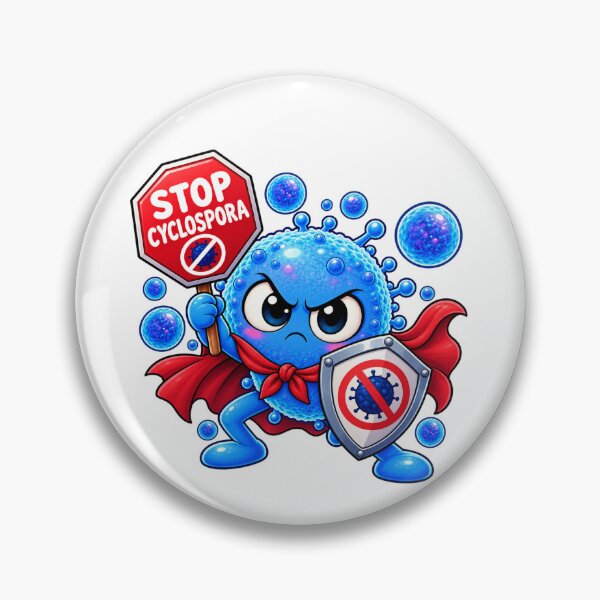 Item preview,  Stop  Cyclospora – Microbiology Awareness Superhero designed and sold by Ramadane_design1.