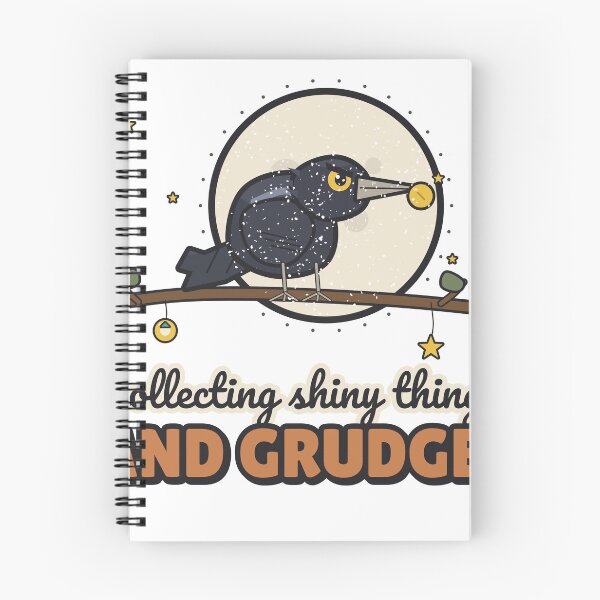 Item preview, Collecting Shiny Things and Grudges - Funny Crow designed and sold by BooAndBloomCo.