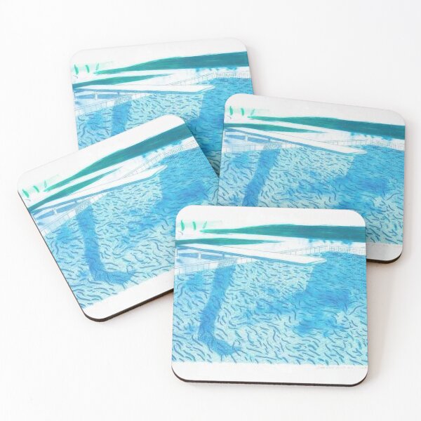 Item preview, David Hockney -  Lithograph Of Water Made Of Thick And Thin Lines And Two Light Blue Washes - Signed Print by David Hockney undefinedr designed and sold by LILLIANSTRANGEy.