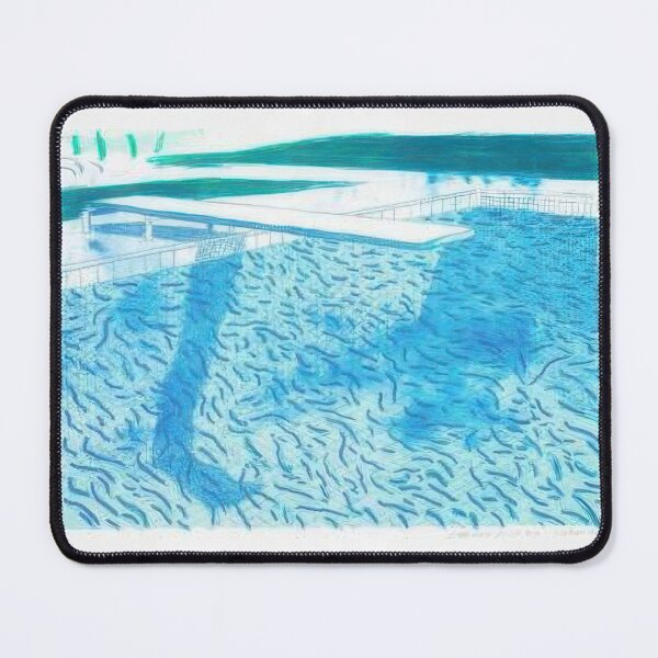 Item preview, David Hockney -  Lithograph Of Water Made Of Thick And Thin Lines And Two Light Blue Washes - Signed Print by David Hockney undefinedr designed and sold by LILLIANSTRANGEy.