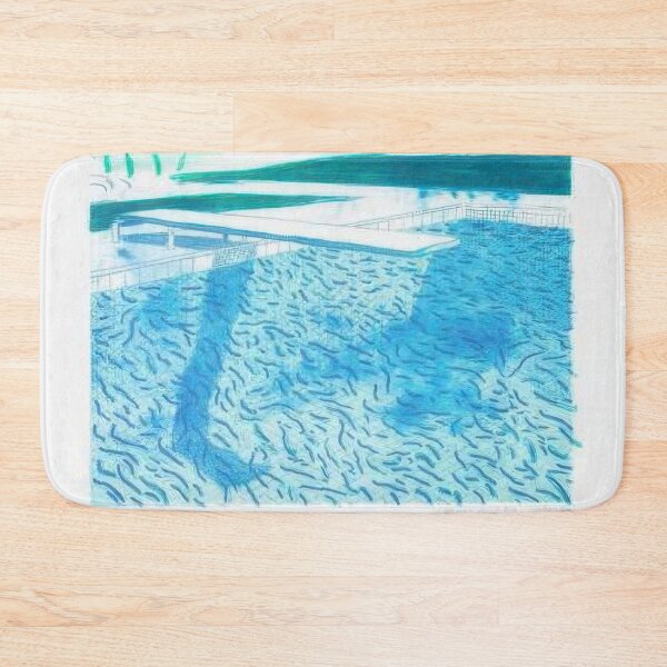 Item preview, David Hockney -  Lithograph Of Water Made Of Thick And Thin Lines And Two Light Blue Washes - Signed Print by David Hockney undefinedr designed and sold by LILLIANSTRANGEy.