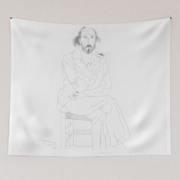 Item preview, David Hockney -  Portrait Of Richard Hamilton - Signed Print by David Hockney undefinedr designed and sold by LILLIANSTRANGEy.