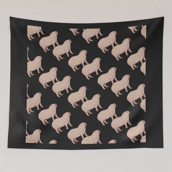 Item preview, Cute Capybara Seamless Pattern designed and sold by NAMASTHE WORLD.
