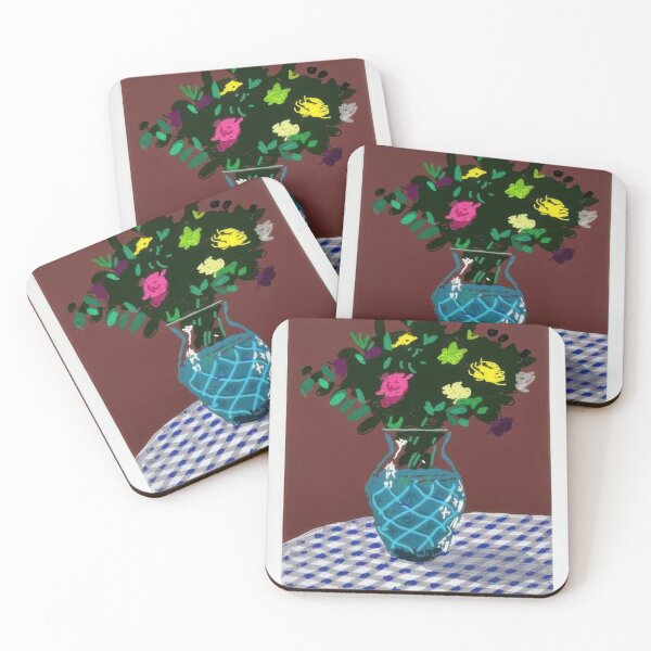 Item preview, David Hockney -  st March , Purple And Yellow Flowers In A Vase - Signed Print by David Hockney undefinedr designed and sold by LILLIANSTRANGEy.