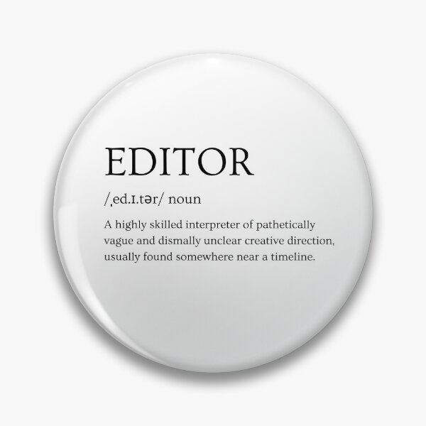 Item preview, Editor Definition – Funny Film & TV Editor Design black text designed and sold by jkleditor.
