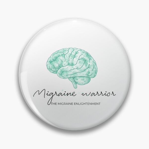 Item preview, Migraine Warrior (sage green brain art) designed and sold by The Migraine Enlightenment.