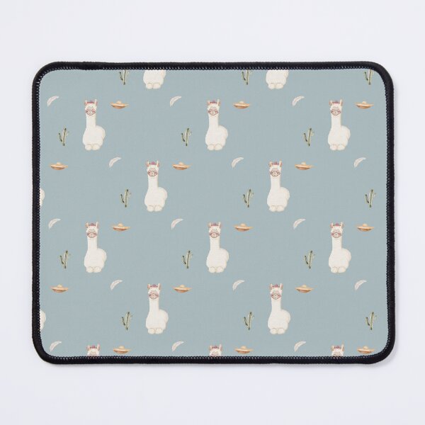 Item preview, Cute Watercolor Llama with Sombrero Dusty Blue Pattern designed and sold by svitlaarty.