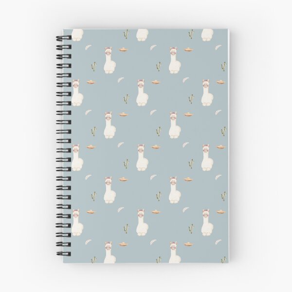 Item preview, Cute Watercolor Llama with Sombrero Dusty Blue Pattern designed and sold by svitlaarty.