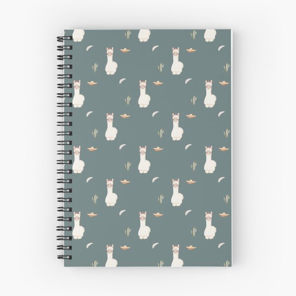 Item preview, Cute Watercolor Llama with Sombrero Dark Sage Pattern designed and sold by svitlaarty.
