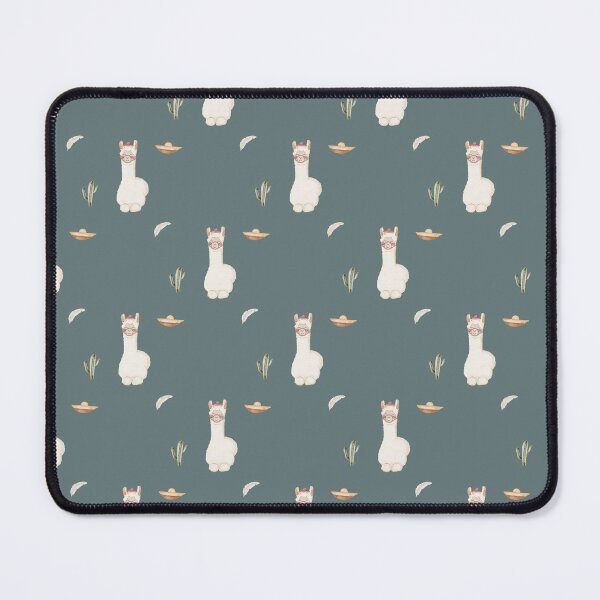 Item preview, Cute Watercolor Llama with Sombrero Dark Sage Pattern designed and sold by svitlaarty.
