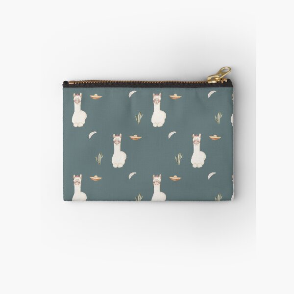 Item preview, Cute Watercolor Llama with Sombrero Dark Sage Pattern designed and sold by svitlaarty.