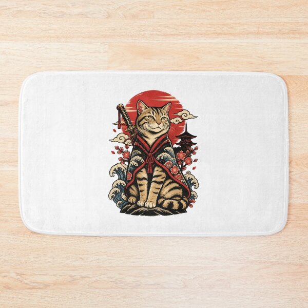 Item preview, Whisker Samurai Katana Blade Cute Feline Warrior Japanese Art Aesthetic Graphic designed and sold by gamefun999.
