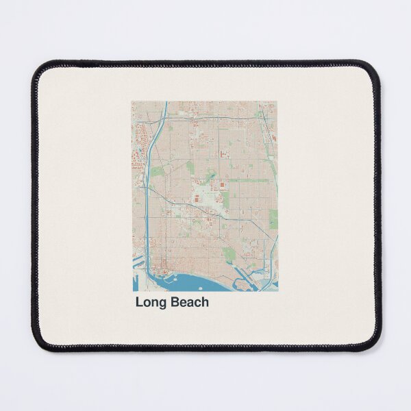 Item preview, Long Beach Minimalistic Map Art designed and sold by MapsNerd.