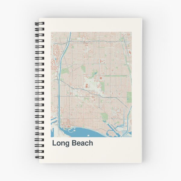 Item preview, Long Beach Minimalistic Map Art designed and sold by MapsNerd.