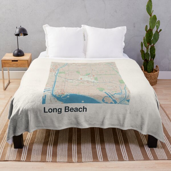 Item preview, Long Beach Minimalistic Map Art designed and sold by MapsNerd.