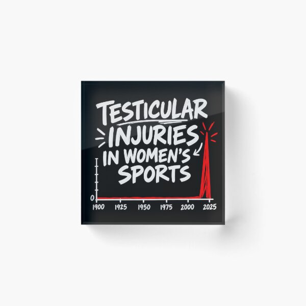 Item preview, Testicular Injuries in Women’s Sports – Minimalist Satirical Graph Design designed and sold by keltee.