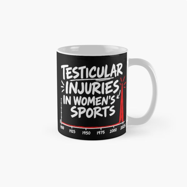 Item preview, Testicular Injuries in Women’s Sports – Minimalist Satirical Graph Design designed and sold by keltee.