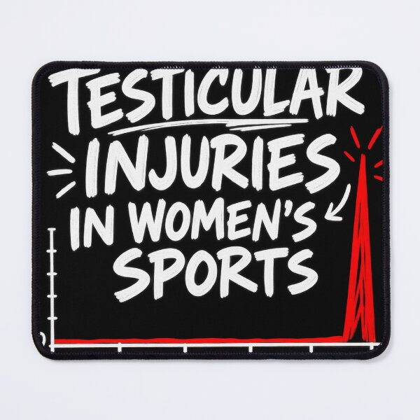 Item preview, Testicular Injuries in Women’s Sports – Minimalist Satirical Graph Design designed and sold by keltee.