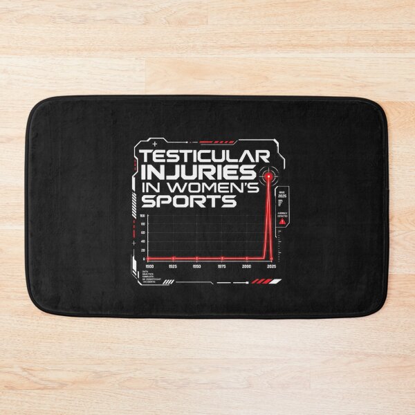 Item preview, Testicular Injuries in Women’s Sports – Minimalist Satirical Graph Design designed and sold by keltee.