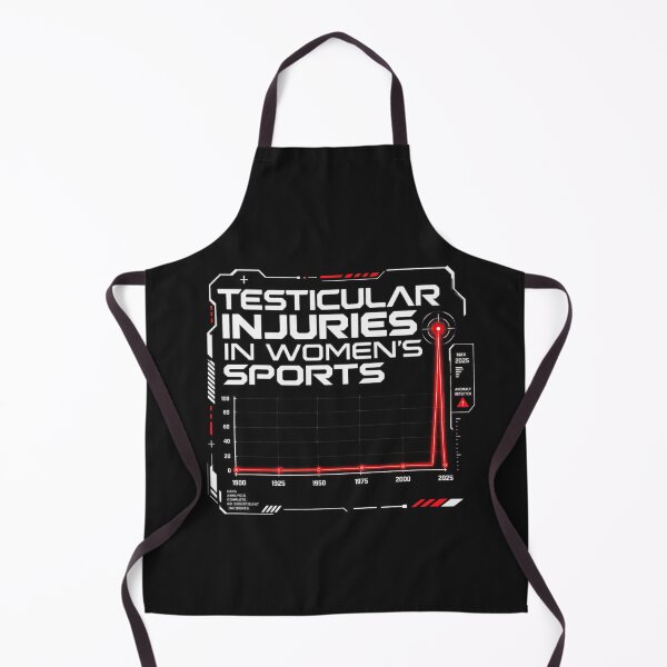 Item preview, Testicular Injuries in Women’s Sports – Minimalist Satirical Graph Design designed and sold by keltee.