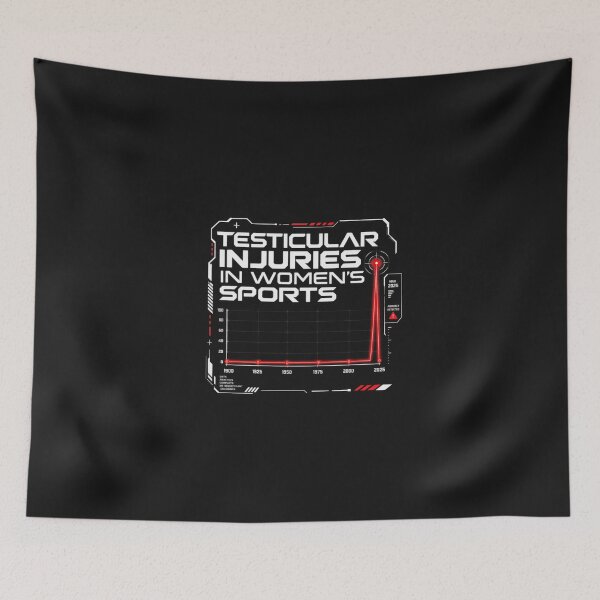 Item preview, Testicular Injuries in Women’s Sports – Minimalist Satirical Graph Design designed and sold by keltee.