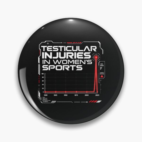 Item preview, Testicular Injuries in Women’s Sports – Minimalist Satirical Graph Design designed and sold by keltee.