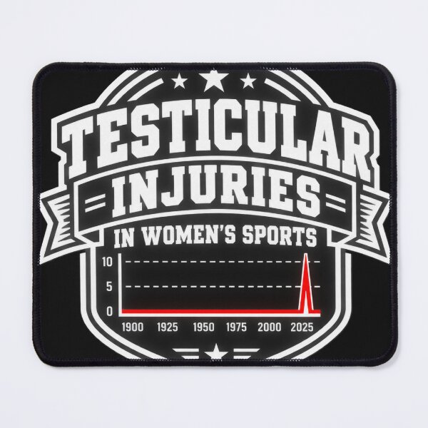 Item preview, Testicular Injuries in Women’s Sports – Minimalist Satirical Graph Design designed and sold by keltee.