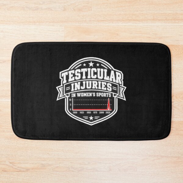 Item preview, Testicular Injuries in Women’s Sports – Minimalist Satirical Graph Design designed and sold by keltee.