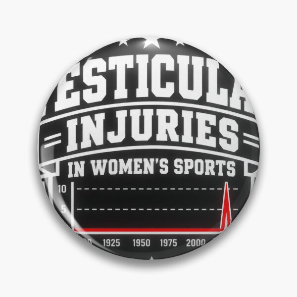 Item preview, Testicular Injuries in Women’s Sports – Minimalist Satirical Graph Design designed and sold by keltee.