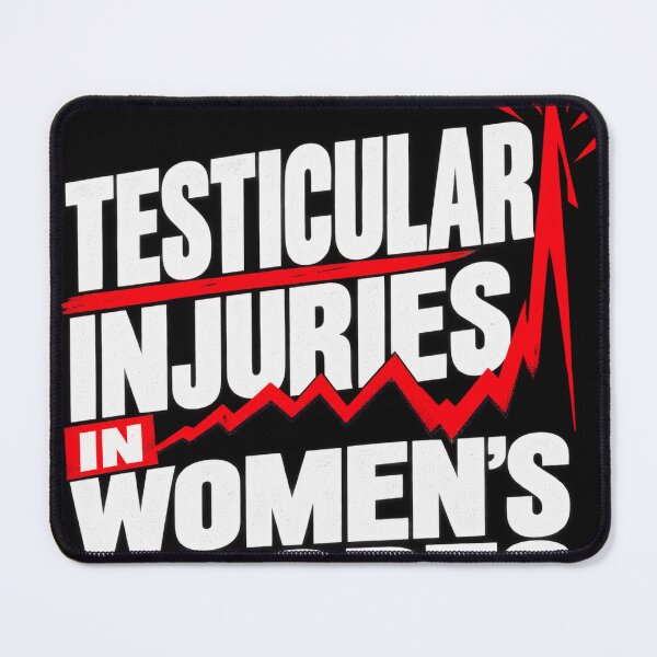 Item preview, Testicular Injuries in Women’s Sports – Minimalist Satirical Graph Design designed and sold by keltee.