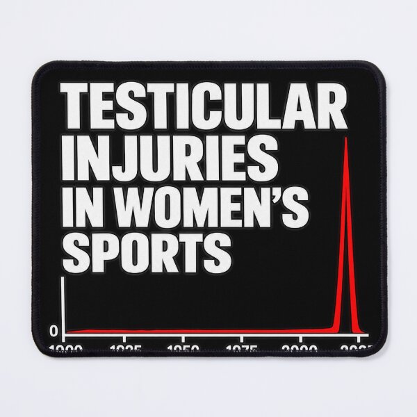 Item preview, Testicular Injuries in Women’s Sports – Minimalist Satirical Graph Design designed and sold by keltee.