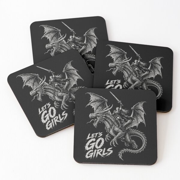 Item preview, Lets Go Girl, Warrior Woman Dragon Rider designed and sold by haloochichi.