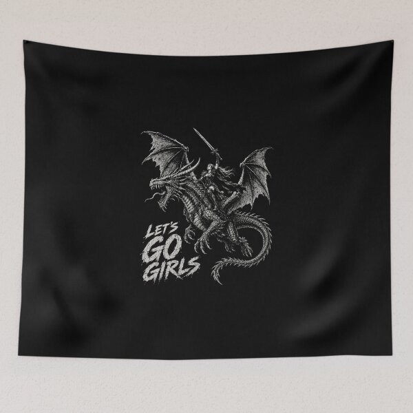 Item preview, Lets Go Girl, Warrior Woman Dragon Rider designed and sold by haloochichi.