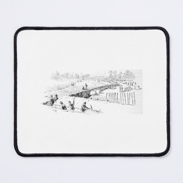 Item preview, Vintage Civil War Camp Entrenchment Engraving designed and sold by Antique Science Press.